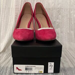 27 EDIT Pink Heels Suede Elegance